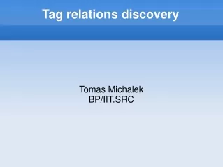 Tag relations discovery