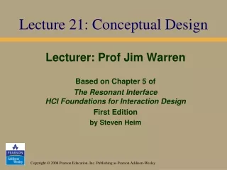 Lecture 21: Conceptual Design