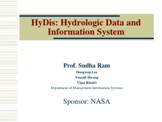 HyDis: Hydrologic Data and Information System
