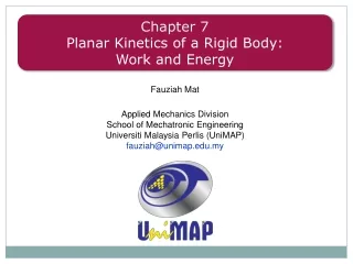 Chapter  7 Planar Kinetics of a Rigid Body:  Work and Energy