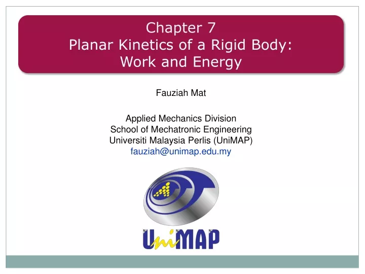 chapter 7 planar kinetics of a rigid body work