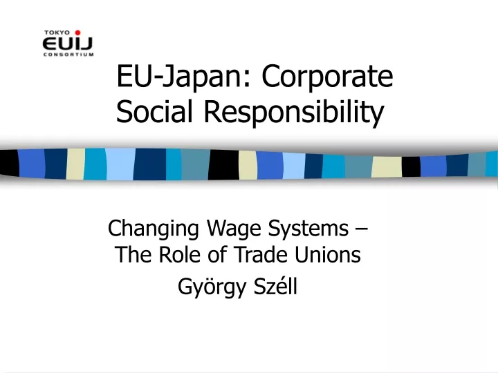 changing wage systems the role of trade unions gy rgy sz ll