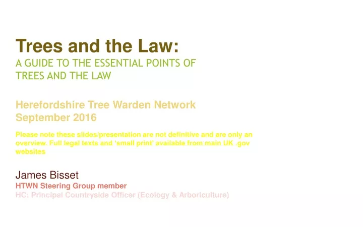 trees and the law a guide to the essential points