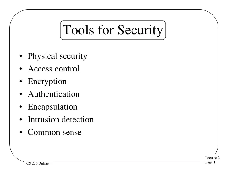 tools for security