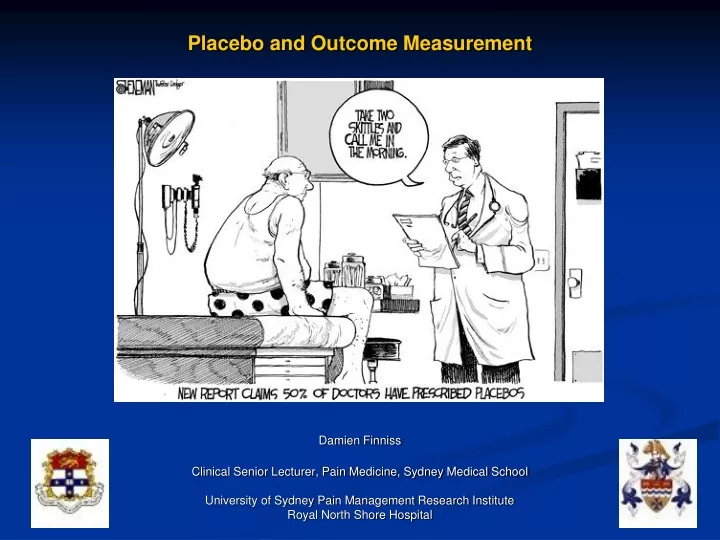 placebo and outcome measurement