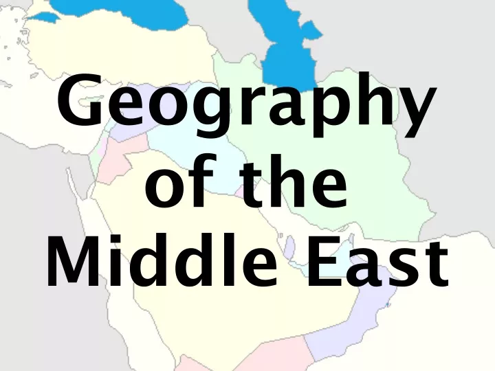 geography of the middle east