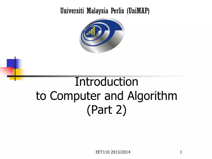 introduction to computer and algorithm part 2