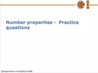 Number properties -  Practice questions