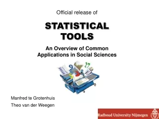 Official release of STATISTICAL TOOLS An Overview of Common Applications in Social Sciences