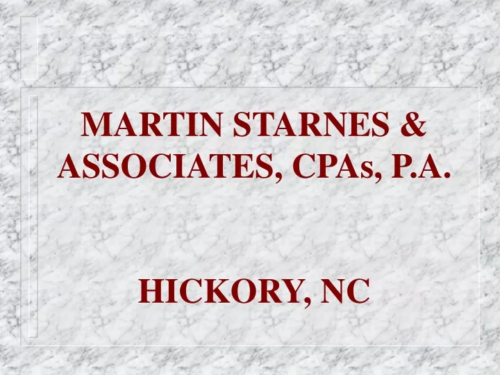 martin starnes associates cpas p a hickory nc