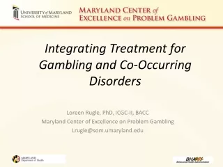 Integrating Treatment for Gambling and Co-Occurring Disorders