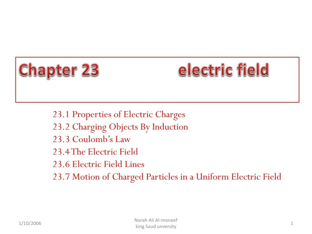 PPT - Electric Charges and Fields in Physics PowerPoint Presentation ...