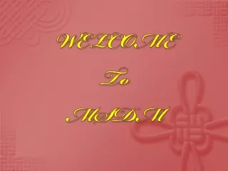WELCOME To MSDM