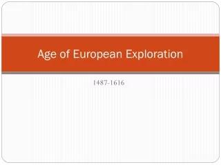 Age of European Exploration