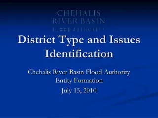 District Type and Issues Identification