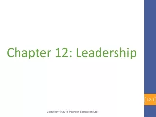 Chapter 12: Leadership