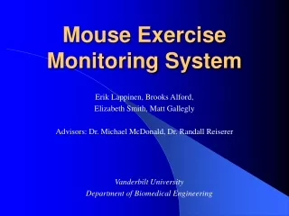 Mouse Exercise Monitoring System