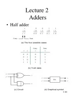 Lecture 2  Adders - slide 1