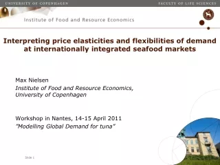 Max Nielsen Institute of Food and Resource Economics, University of Copenhagen