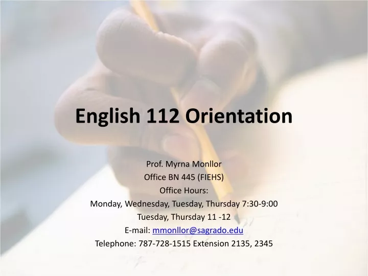 english 112 orientation