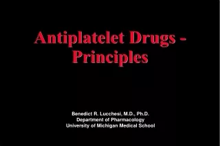 Antiplatelet Drugs - Principles