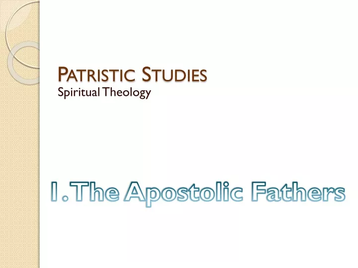 patristic studies