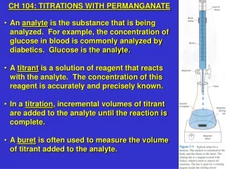 CH 104: TITRATIONS WITH PERMANGANATE