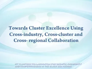 Towards Cluster Excellence Using Cross-industry, Cross-cluster and  C ross- regional Collaboration