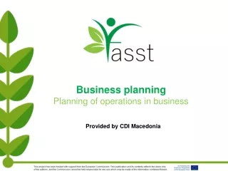 Business planning Planning of operations in business