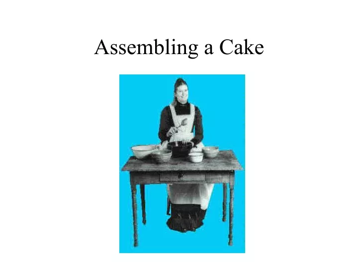 assembling a cake