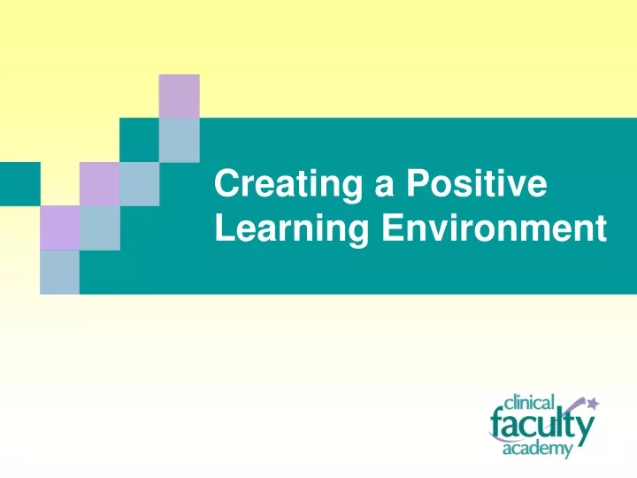 creating a positive learning environment