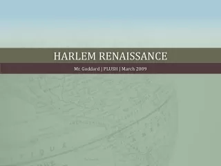 Harlem renaissance