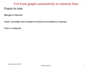 V12 from graph connectivity to network flow