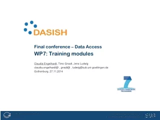WP7: Training modules