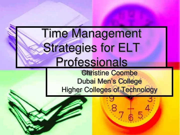 time management strategies for elt professionals