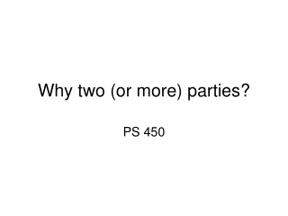 Why two (or more) parties?