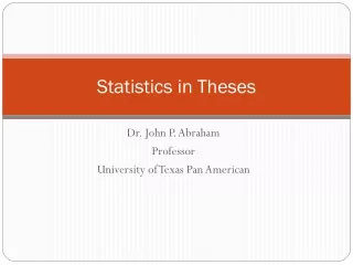 Statistics in Theses