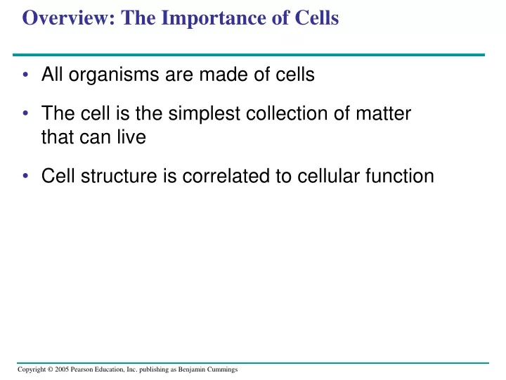 overview the importance of cells