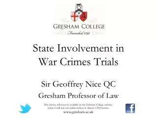 State Involvement in  War Crimes Trials