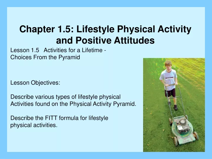 chapter 1 5 lifestyle physical activity