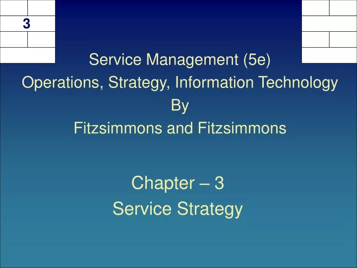 chapter 3 service strategy