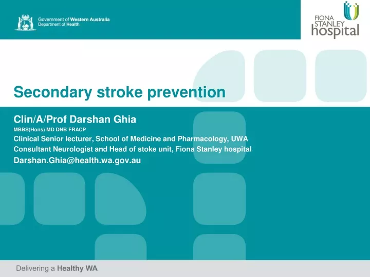 secondary stroke prevention