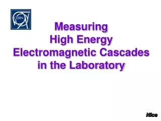 Measuring  High Energy Electromagnetic Cascades  in the Laboratory