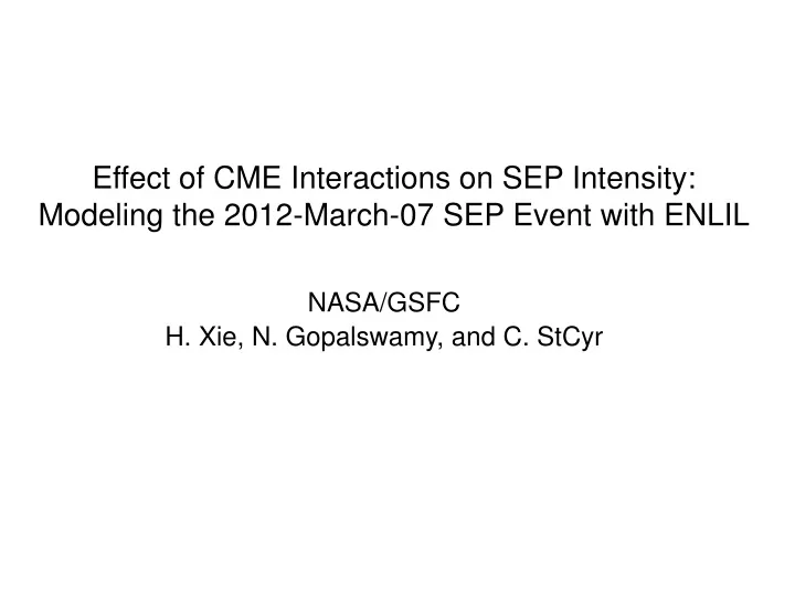 effect of cme interactions on sep intensity
