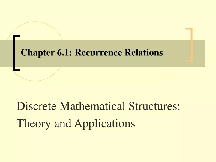 chapter 6 1 recurrence relations
