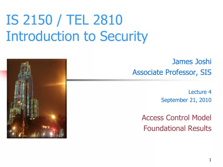 is 2150 tel 2810 introduction to security