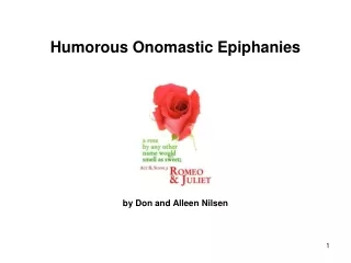 Humorous Onomastic Epiphanies
