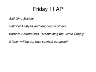 Friday 11 AP