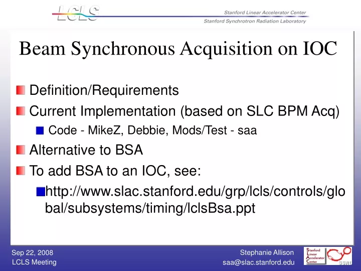 beam synchronous acquisition on ioc