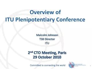 Overview of  ITU Plenipotentiary Conference